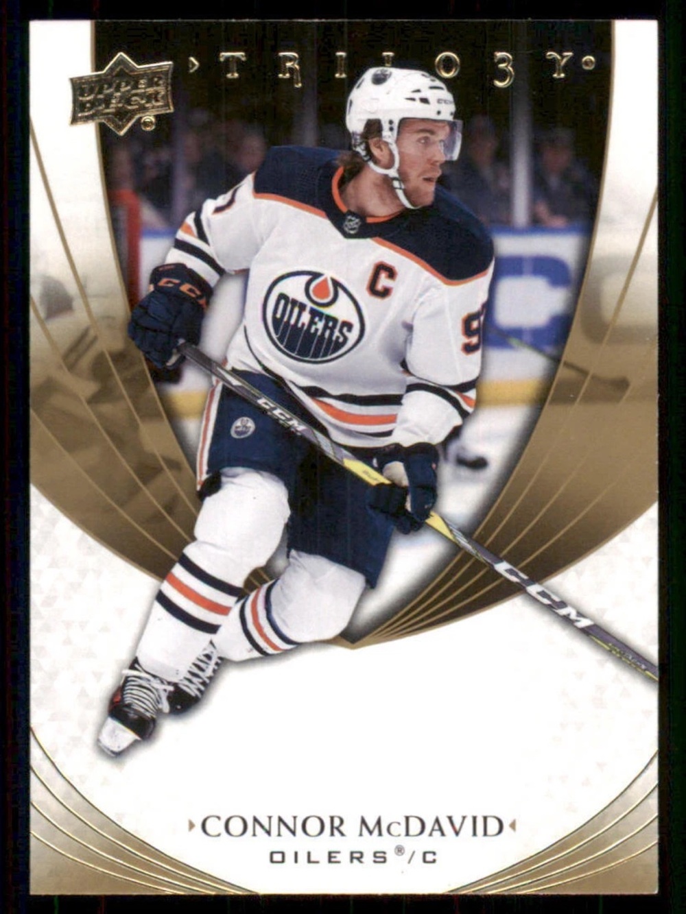 4/$20 Connor McDavid 2020/21 Upper Deck Trilogy Edmonton Oilers Hockey Card